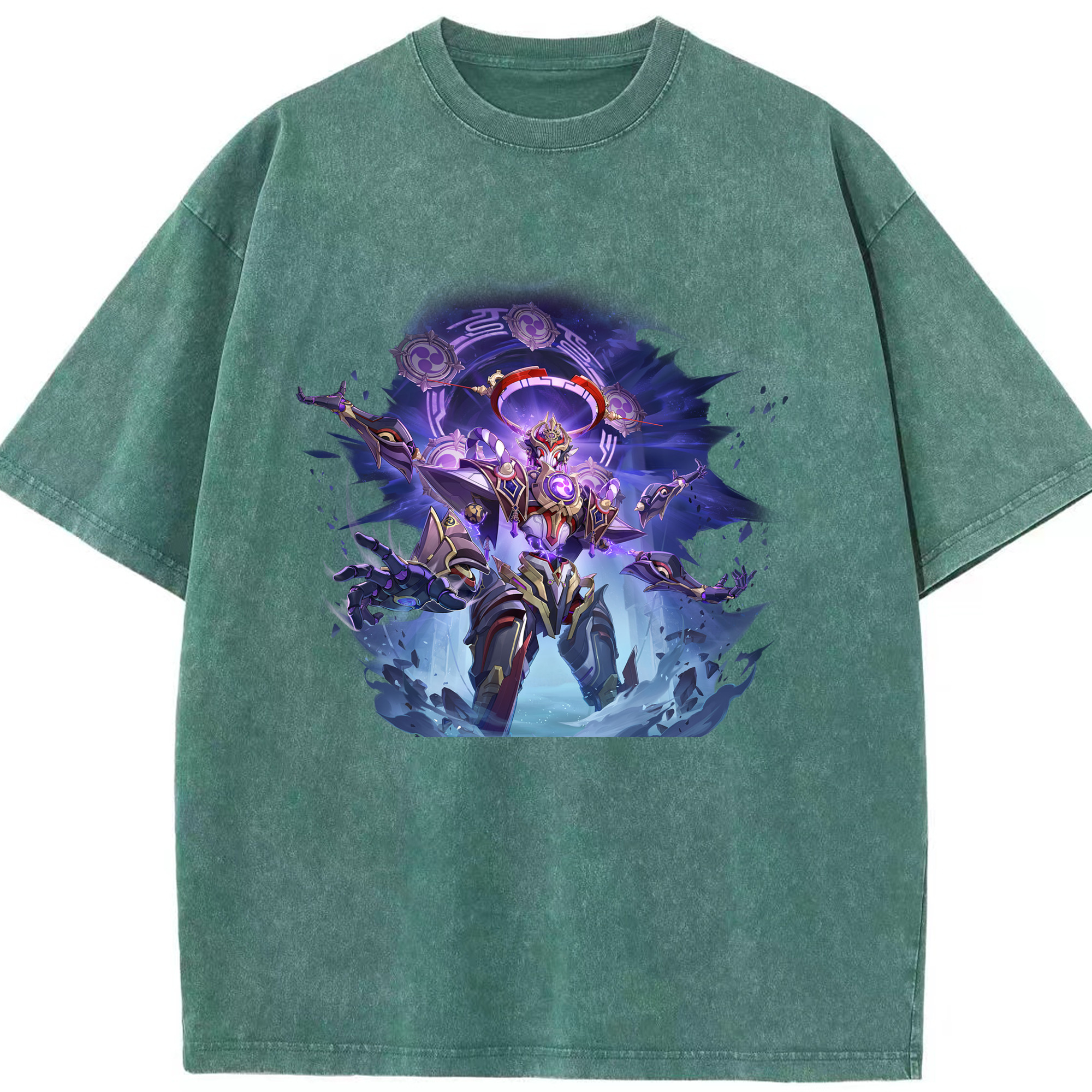 げんし神 さんペい genshin Sanpei 綿100% ヴィンテージ風 半袖Tシャツ（フロントプリント）